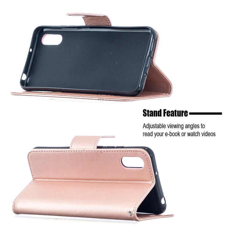 Two Butterflies Embossing Pattern Horizontal Flip Leather Case with Holder & Card Slot & Wallet & Lanyard, For Xiaomi Redmi 9A, For Xiaomi Redmi 9C