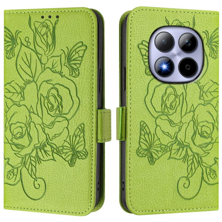 Embossed Rose RFID Anti-theft Leather Phone Case, For Redmi Note 15 Pro 5G Global 163.6mm, For Redmi 15 5G / 4G EU 171mm, For Redmi Note 14 4G 164.84mm EU Version, For Redmi K80 5G / K80 Pro 5G, For Redmi Note 14 Pro 4G, For Redmi Note 14 4G 163.25mm  ...