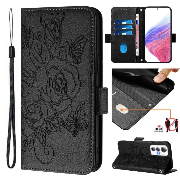 Embossed Rose RFID Anti-theft Leather Phone Case, For Cubot A40, For Cubot P90, For Cubot A30, For Cubot A20, For Cubot Max 5, For Cubot A10, For Cubot Note 40, For Cubot P50