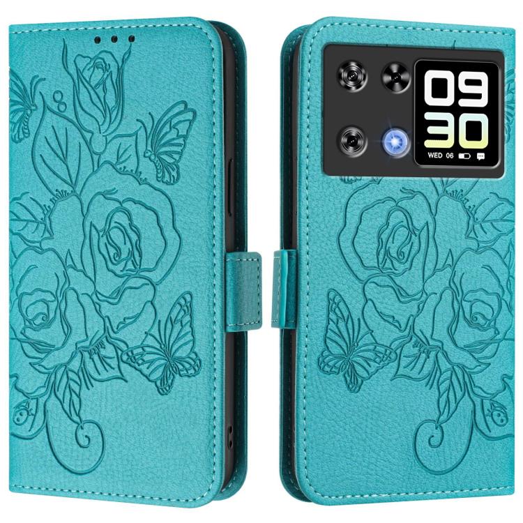 Embossed Rose RFID Anti-theft Leather Phone Case, For Cubot A40, For Cubot P90, For Cubot A30, For Cubot A20, For Cubot Max 5, For Cubot A10, For Cubot Note 40, For Cubot P50