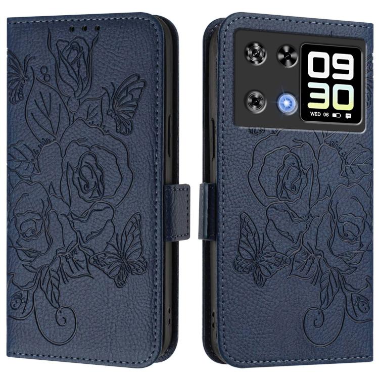 Embossed Rose RFID Anti-theft Leather Phone Case, For Cubot A40, For Cubot P90, For Cubot A30, For Cubot A20, For Cubot Max 5, For Cubot A10, For Cubot Note 40, For Cubot P50