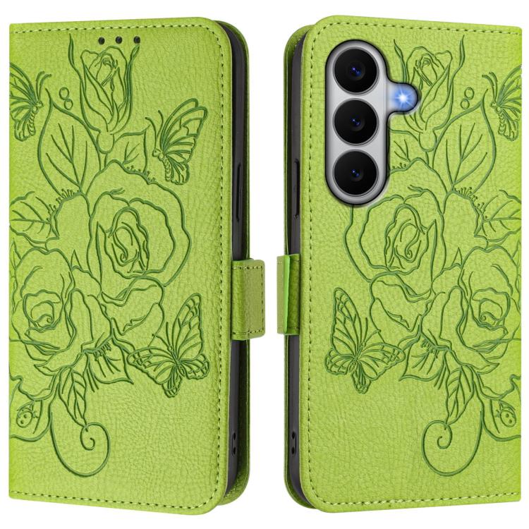 Embossed Rose RFID Anti-theft Leather Phone Case, For Galaxy A27 5G, For Samsung Galaxy A17 4G, For Samsung Galaxy A07 4G, For Samsung Galaxy A06 5G / 4G, For Samsung Galaxy A56 5G, For Samsung Galaxy A26, For Samsung Galaxy A36 5G, For Samsung Galaxy A16