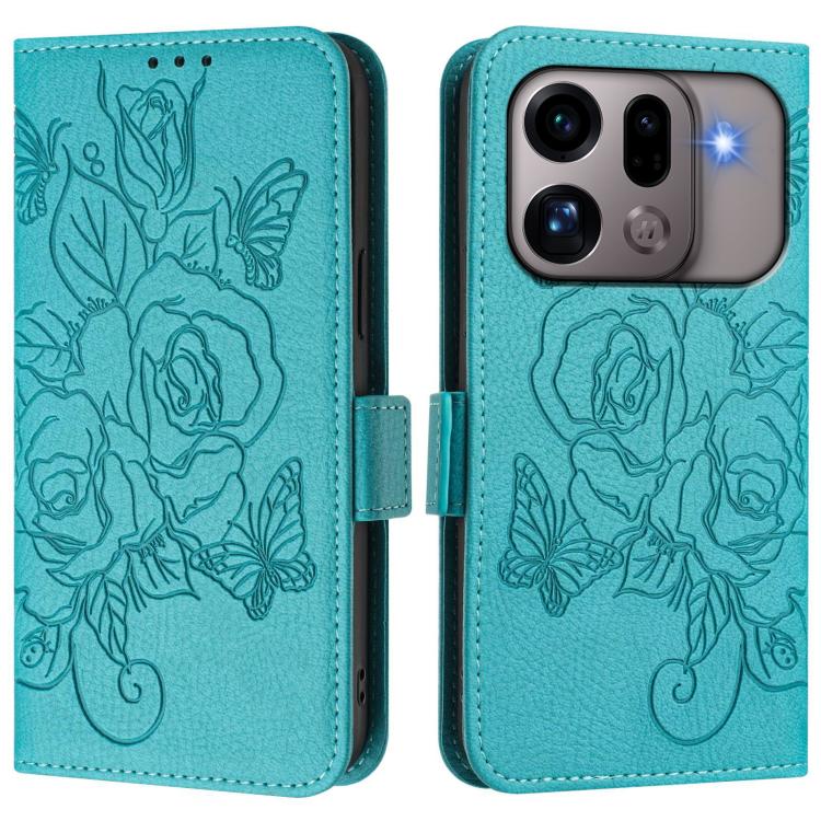 Embossed Rose RFID Anti-theft Leather Phone Case, For OPPO Reno13 F 5G / Reno13 A, For OPPO Reno16 F 5G / Reno16 FS 5G, For OPPO Reno16 5G / Reno16 Pro 5G Global, For OPPO Find X9s Pro 5G, For OPPO Find X9 Ultra, For OPPO Find X9, For OPPO A6 GT 5G    ...