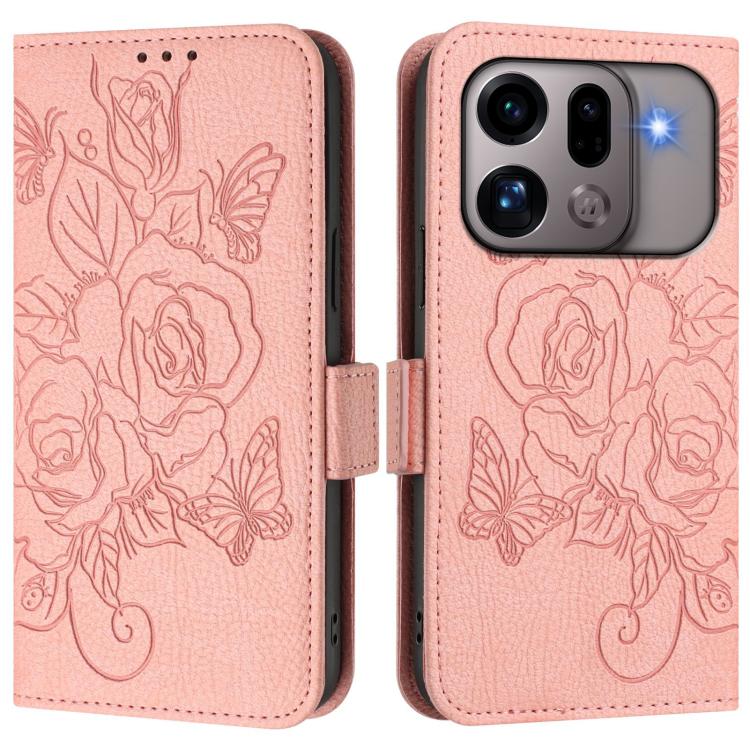 Embossed Rose RFID Anti-theft Leather Phone Case, For OPPO Reno13 F 5G / Reno13 A, For OPPO Reno16 F 5G / Reno16 FS 5G, For OPPO Reno16 5G / Reno16 Pro 5G Global, For OPPO Find X9s Pro 5G, For OPPO Find X9 Ultra, For OPPO Find X9, For OPPO A6 GT 5G    ...