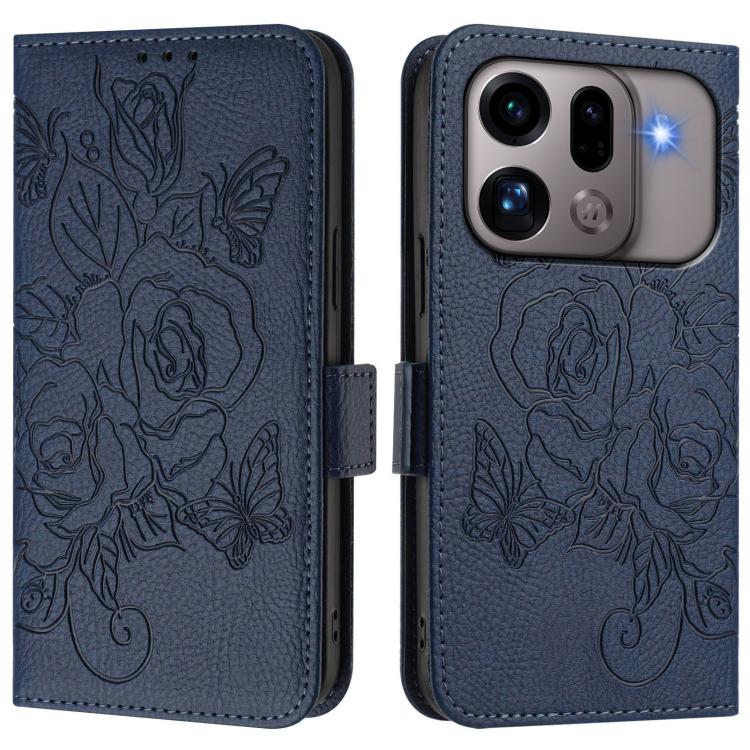 Embossed Rose RFID Anti-theft Leather Phone Case, For OPPO Reno13 F 5G / Reno13 A, For OPPO Reno16 F 5G / Reno16 FS 5G, For OPPO Reno16 5G / Reno16 Pro 5G Global, For OPPO Find X9s Pro 5G, For OPPO Find X9 Ultra, For OPPO Find X9, For OPPO A6 GT 5G    ...