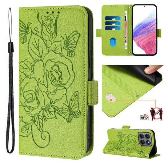 Embossed Rose RFID Anti-theft Leather Phone Case, For Motorola Moto G47 / G37 Power 5G, For Motorola Moto G87 5G / G77 5G / G67 5G, For Motorola Edge 70 Pro 5G, For Motorola Moto X70 Air Pro / Signature 5G, For Motorola Moto G17 4G / G17 Power 4G      ...