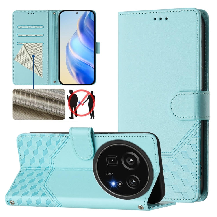 Honeycomb Embossing RFID Leather Phone Case, For Sharp Aquos wish6, For Sharp Aquos R11, For Sharp Aquos Sense10, For Sharp Basio Active3, For Sharp Aquos Sense9 Plus, For Sharp Aquos Sense9, For Sharp Aquos R9 Pro, For Sharp Aquos Wish 4