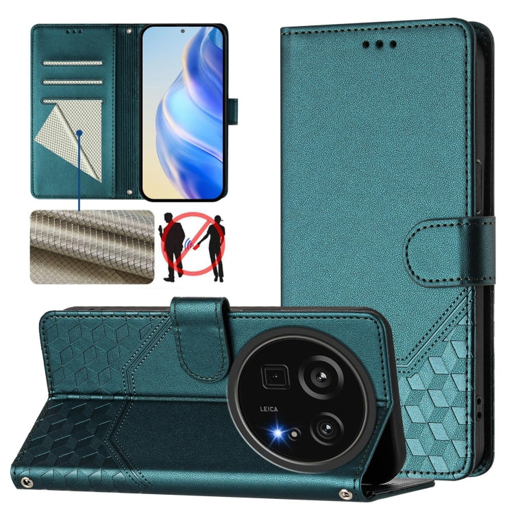 Honeycomb Embossing RFID Leather Phone Case, For Sharp Aquos wish6, For Sharp Aquos R11, For Sharp Aquos Sense10, For Sharp Basio Active3, For Sharp Aquos Sense9 Plus, For Sharp Aquos Sense9, For Sharp Aquos R9 Pro, For Sharp Aquos Wish 4