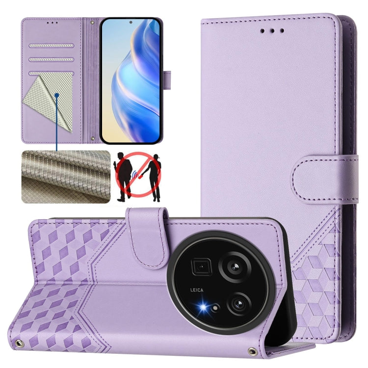 Honeycomb Embossing RFID Leather Phone Case, For Sharp Aquos wish6, For Sharp Aquos R11, For Sharp Aquos Sense10, For Sharp Basio Active3, For Sharp Aquos Sense9 Plus, For Sharp Aquos Sense9, For Sharp Aquos R9 Pro, For Sharp Aquos Wish 4