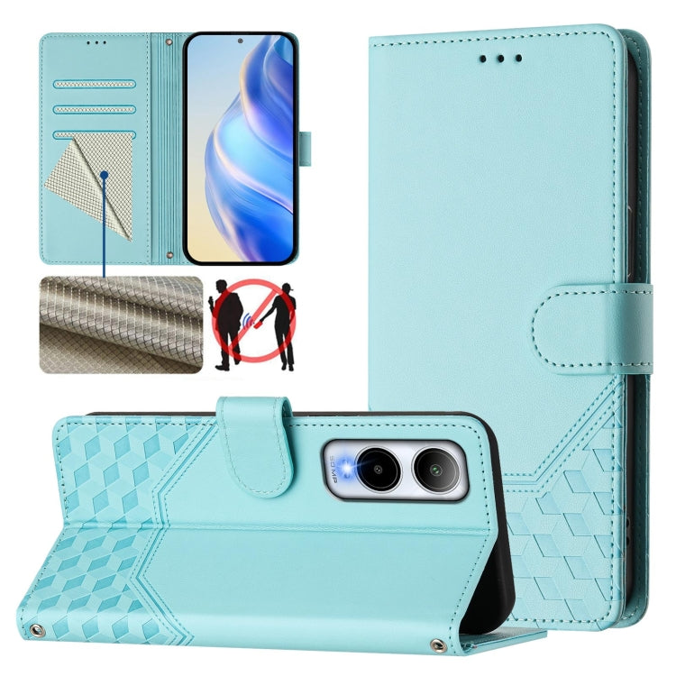 Honeycomb Embossing RFID Leather Phone Case, For Cricket Icon Plus 2026 / Icon 7 5G, For Cricket Icon 6