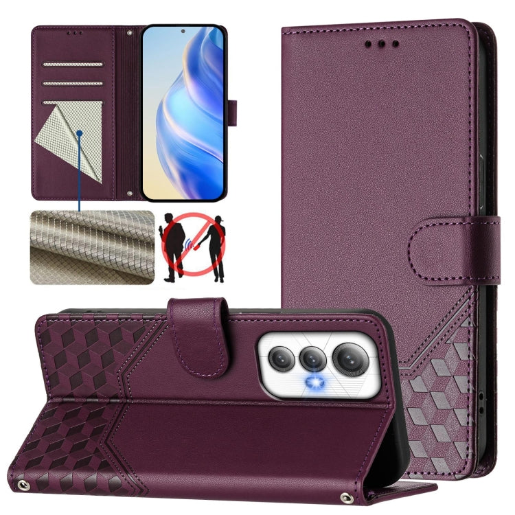 Honeycomb Embossing RFID Leather Phone Case, For Cubot A40, For Cubot P90, For Cubot A30, For Cubot A20, For Cubot Max 5, For Cubot A10, For Cubot Note 40, For Cubot P50
