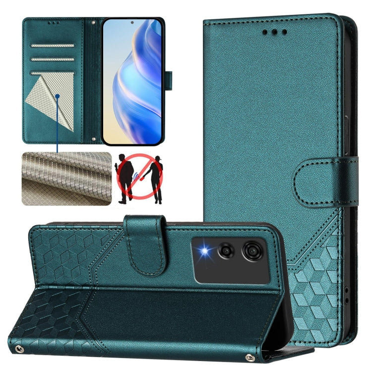 Honeycomb Embossing RFID Leather Phone Case, For Cubot A40, For Cubot P90, For Cubot A30, For Cubot A20, For Cubot Max 5, For Cubot A10, For Cubot Note 40, For Cubot P50