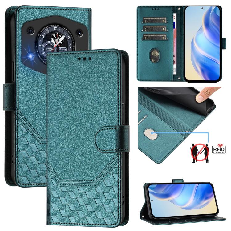 Honeycomb Embossing RFID Leather Phone Case, For Cubot A40, For Cubot P90, For Cubot A30, For Cubot A20, For Cubot Max 5, For Cubot A10, For Cubot Note 40, For Cubot P50