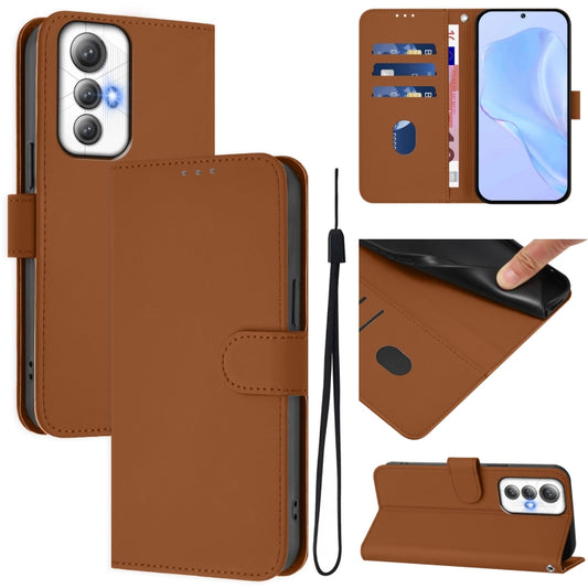 Skin Feel Solid Color Leather Phone Case with Lanyard, For Cubot Max 5, For Cubot A10
