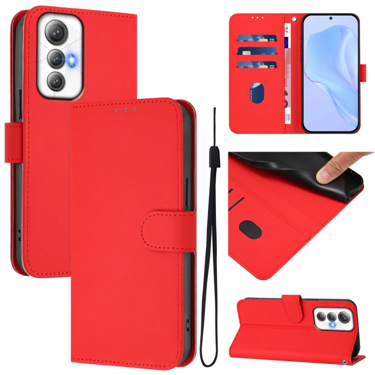 Skin Feel Solid Color Leather Phone Case with Lanyard, For Cubot Max 5, For Cubot A10