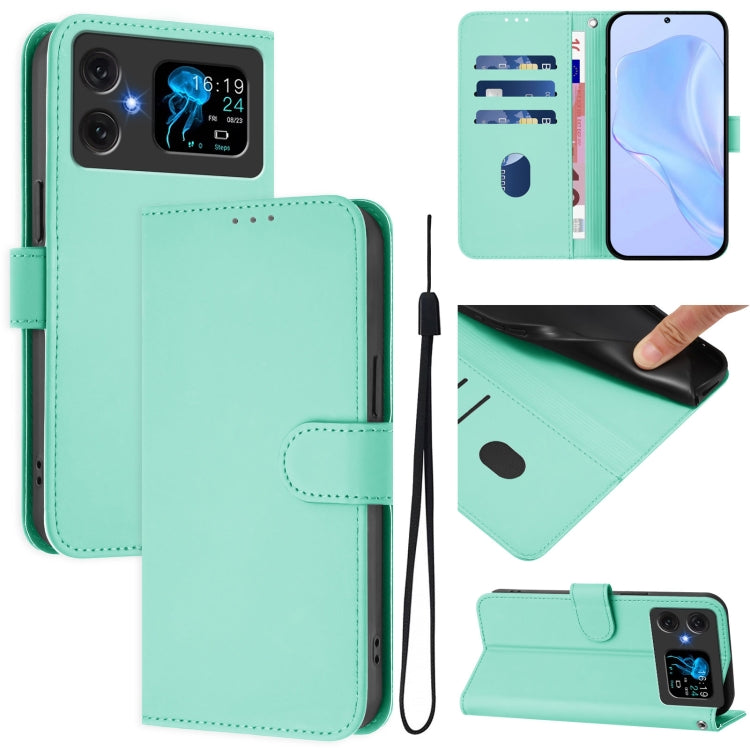 Skin Feel Solid Color Leather Phone Case with Lanyard, For Cubot A30, For Cubot A20