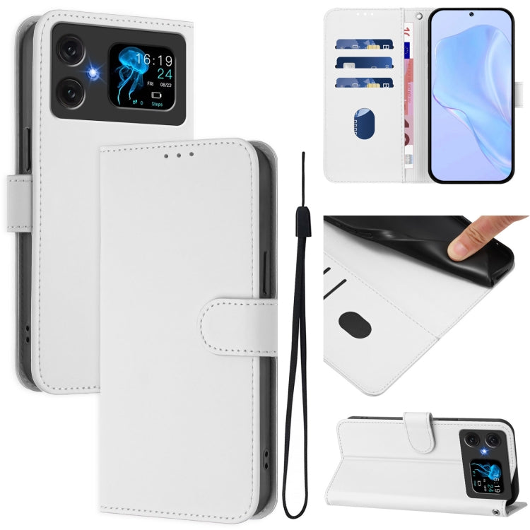 Skin Feel Solid Color Leather Phone Case with Lanyard, For Cubot A30, For Cubot A20
