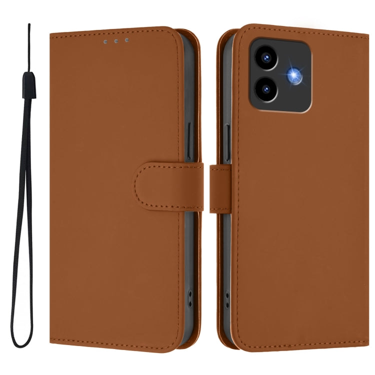 Skin Feel Solid Color Leather Phone Case with Lanyard, For Cubot Note 40, For Cubot P50