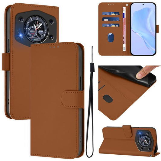 Skin Feel Solid Color Leather Phone Case with Lanyard, For Cubot A30, For Cubot A20
