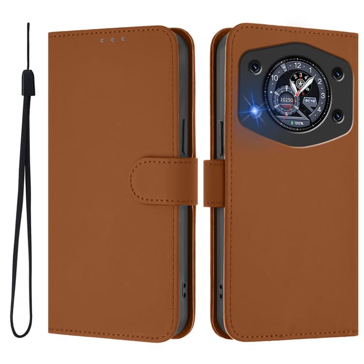 Skin Feel Solid Color Leather Phone Case with Lanyard, For Cubot A30, For Cubot A20