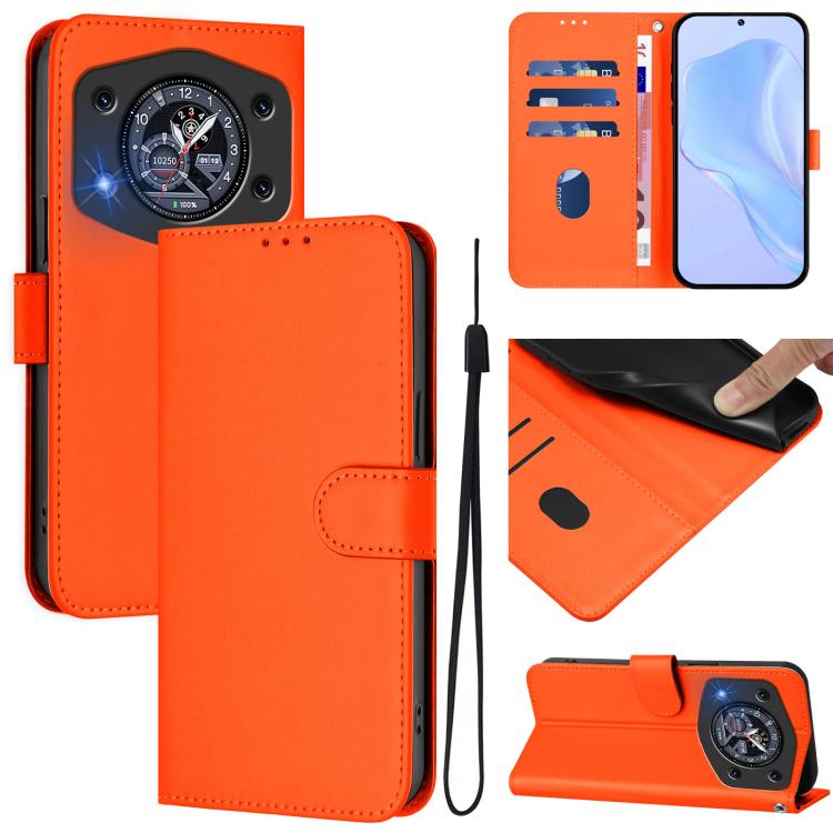Skin Feel Solid Color Leather Phone Case with Lanyard, For Cubot A30, For Cubot A20