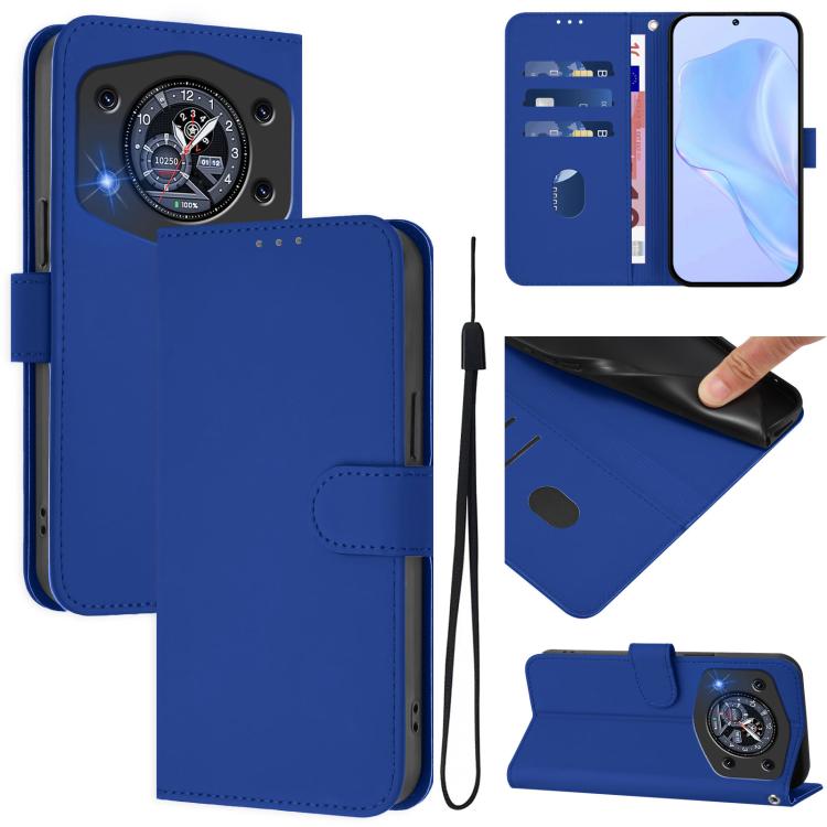 Skin Feel Solid Color Leather Phone Case with Lanyard, For Cubot A30, For Cubot A20