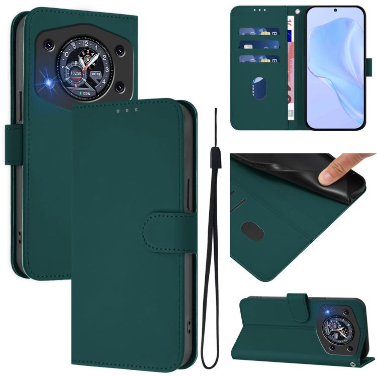 Skin Feel Solid Color Leather Phone Case with Lanyard, For Cubot A30, For Cubot A20