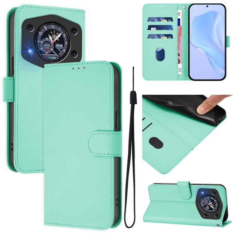 Skin Feel Solid Color Leather Phone Case with Lanyard, For Cubot A30, For Cubot A20