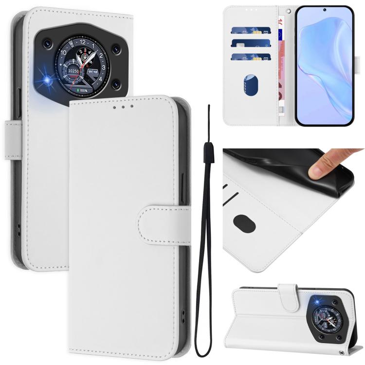 Skin Feel Solid Color Leather Phone Case with Lanyard, For Cubot A30, For Cubot A20