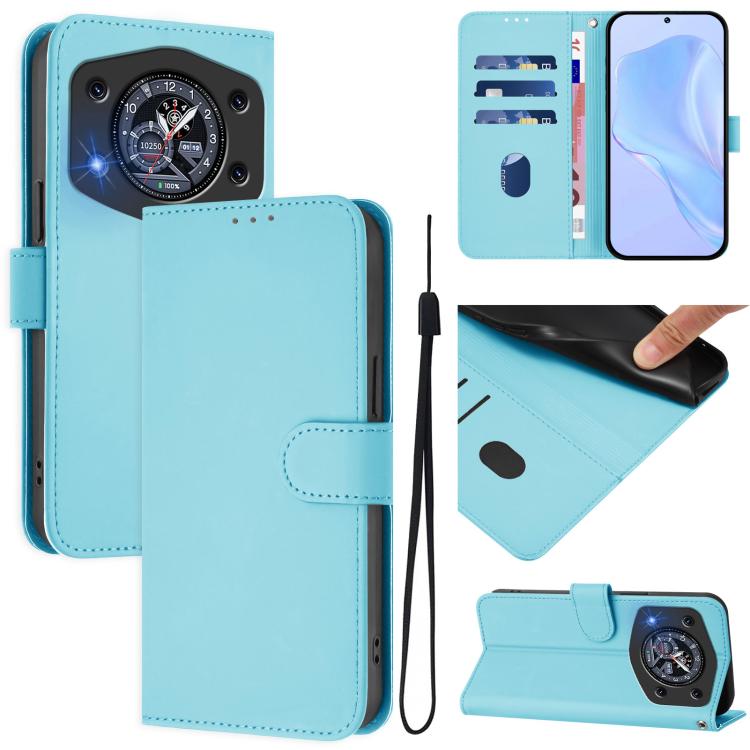 Skin Feel Solid Color Leather Phone Case with Lanyard, For Cubot A30, For Cubot A20