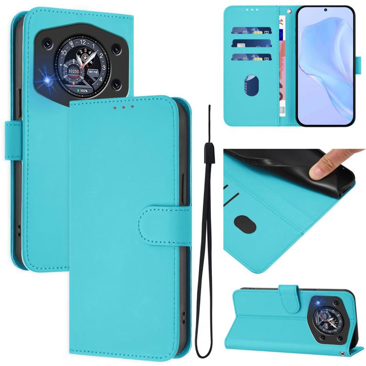 Skin Feel Solid Color Leather Phone Case with Lanyard, For Cubot A30, For Cubot A20