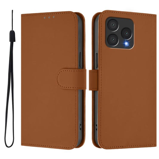Skin Feel Solid Color Leather Phone Case with Lanyard, For Cubot A40, For Cubot P90