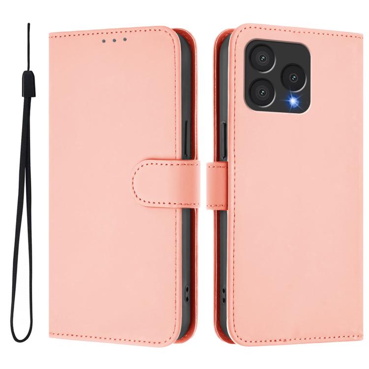 Skin Feel Solid Color Leather Phone Case with Lanyard, For Cubot A40, For Cubot P90