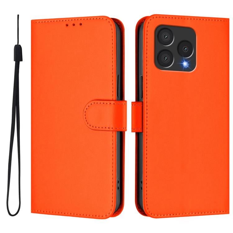Skin Feel Solid Color Leather Phone Case with Lanyard, For Cubot A40, For Cubot P90