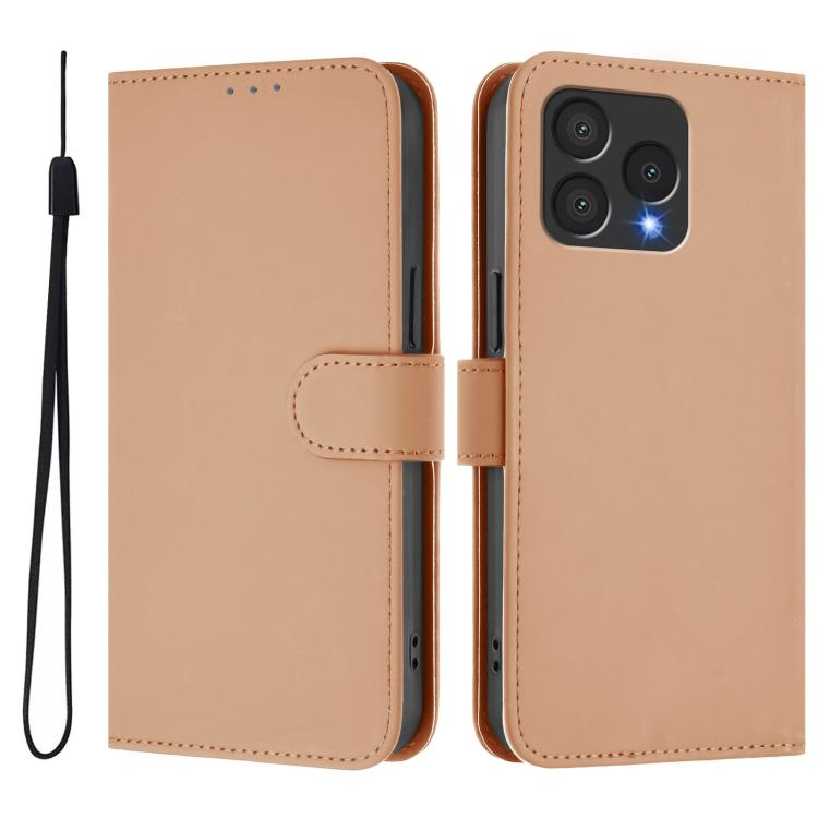 Skin Feel Solid Color Leather Phone Case with Lanyard, For Cubot A40, For Cubot P90