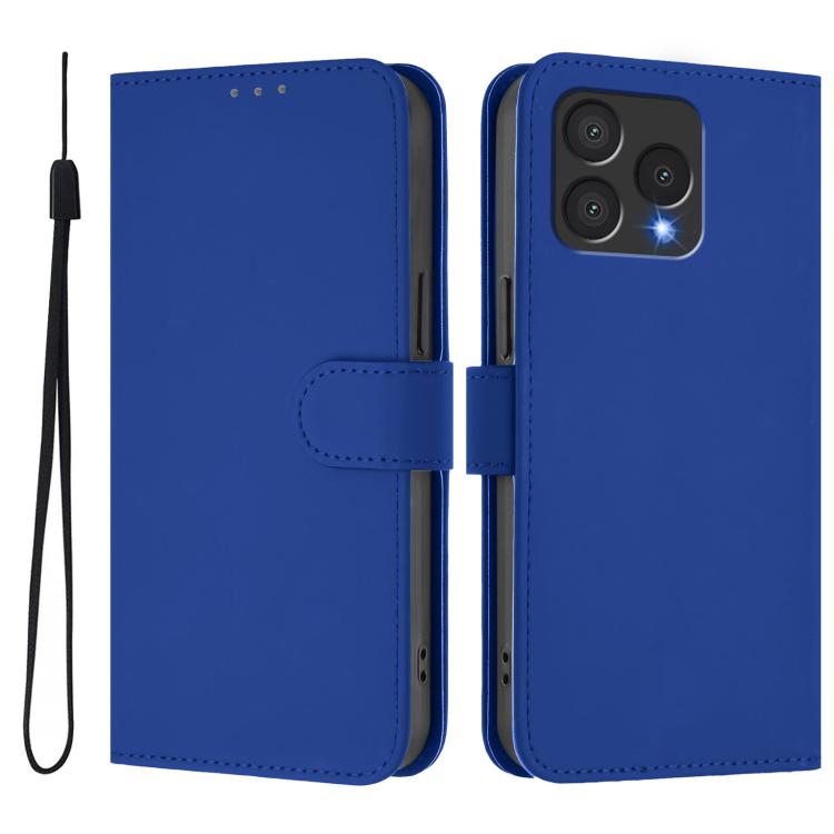 Skin Feel Solid Color Leather Phone Case with Lanyard, For Cubot A40, For Cubot P90