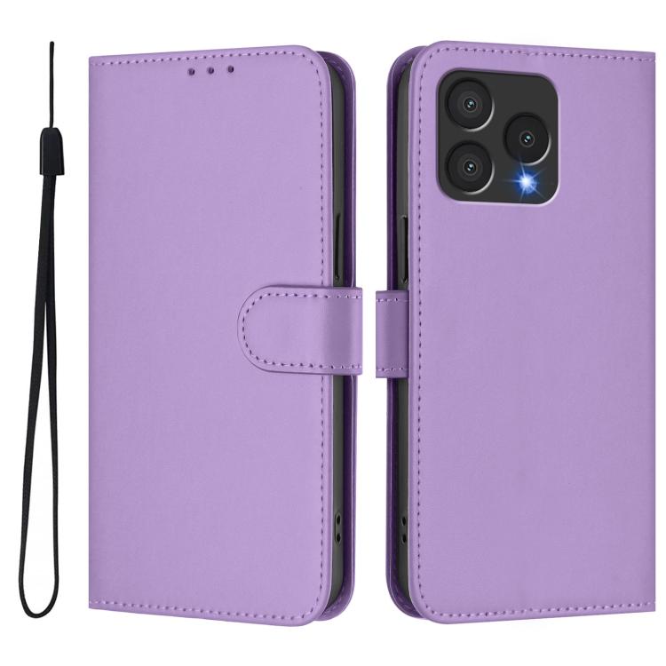 Skin Feel Solid Color Leather Phone Case with Lanyard, For Cubot A40, For Cubot P90