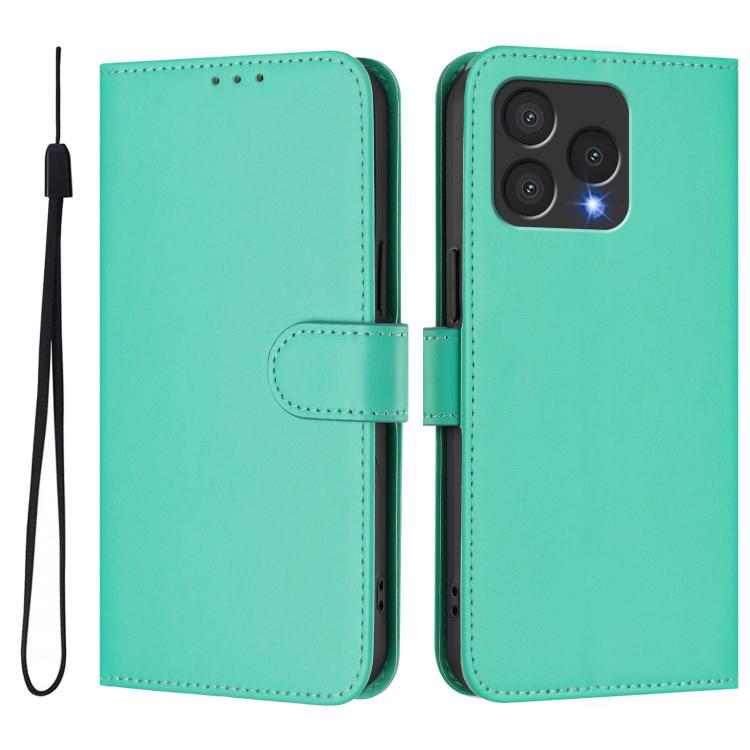 Skin Feel Solid Color Leather Phone Case with Lanyard, For Cubot A40, For Cubot P90