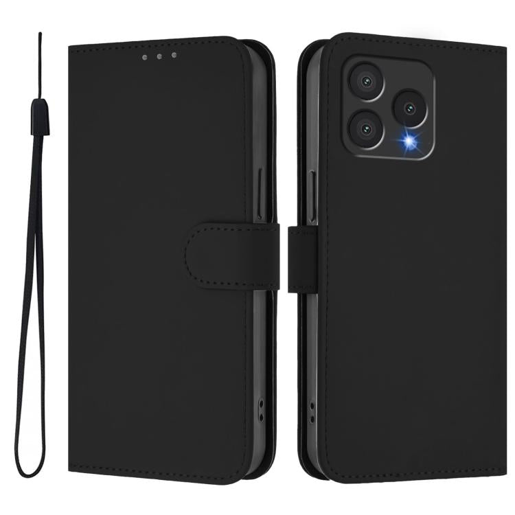 Skin Feel Solid Color Leather Phone Case with Lanyard, For Cubot A40, For Cubot P90