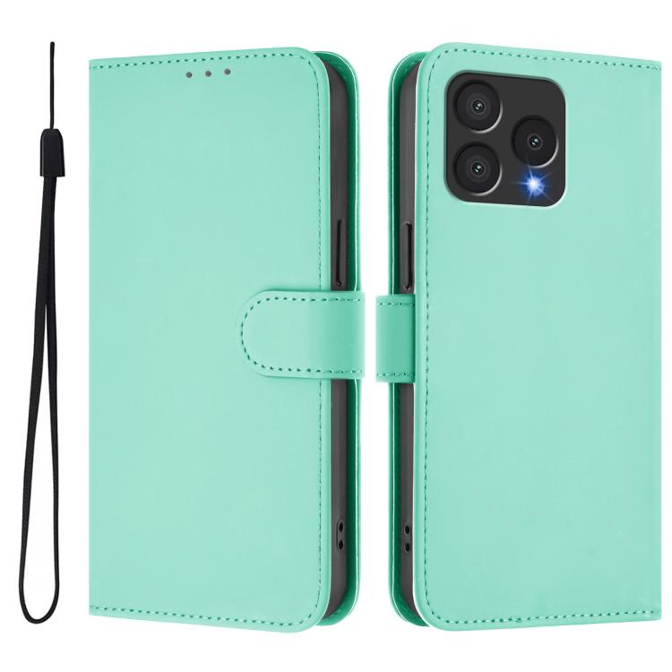 Skin Feel Solid Color Leather Phone Case with Lanyard, For Cubot A40, For Cubot P90