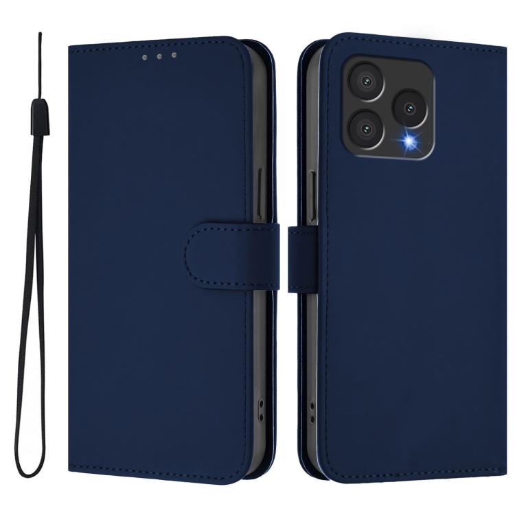 Skin Feel Solid Color Leather Phone Case with Lanyard, For Cubot A40, For Cubot P90