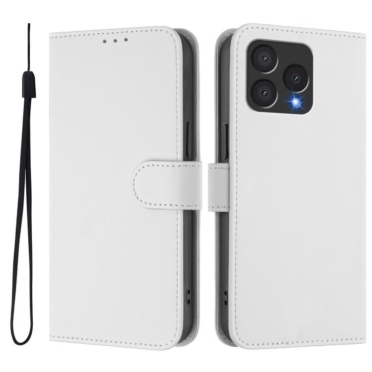 Skin Feel Solid Color Leather Phone Case with Lanyard, For Cubot A40, For Cubot P90