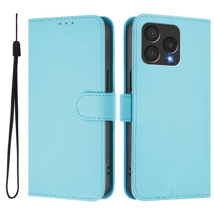 Skin Feel Solid Color Leather Phone Case with Lanyard, For Cubot A40, For Cubot P90
