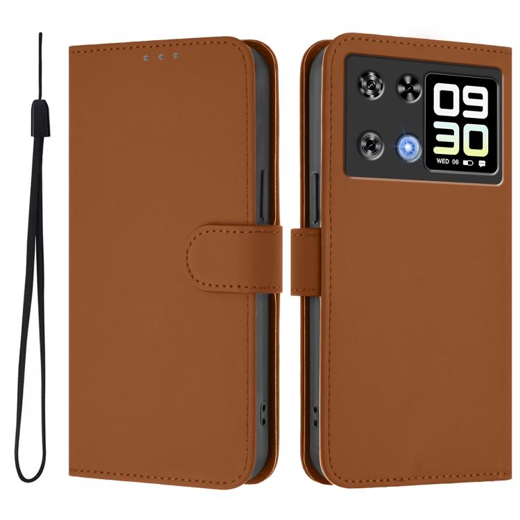 Skin Feel Solid Color Leather Phone Case with Lanyard, For Cubot A40, For Cubot P90