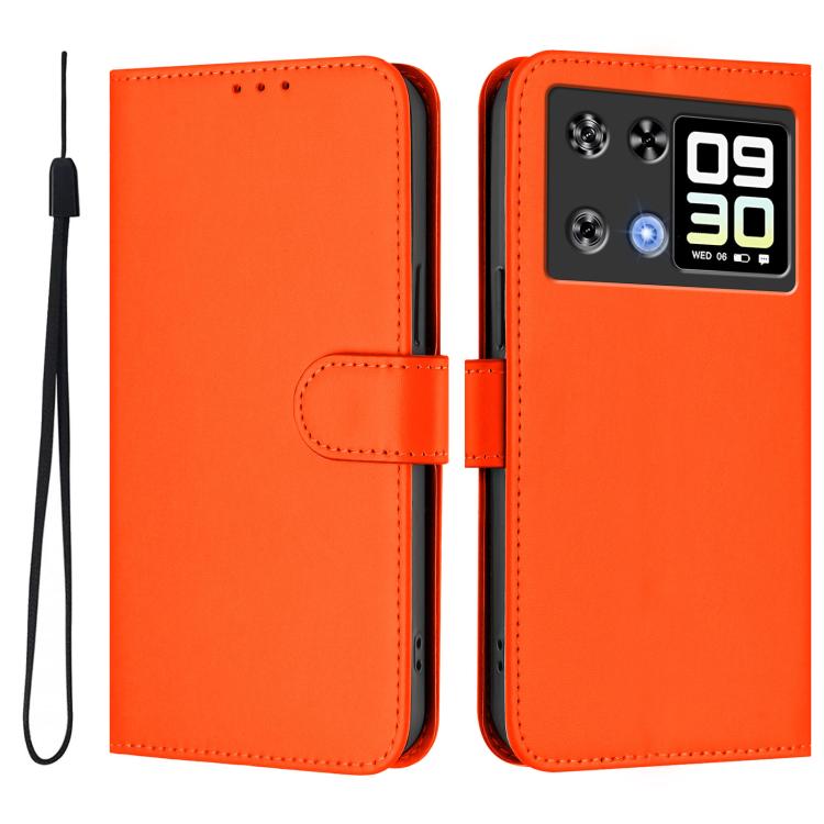 Skin Feel Solid Color Leather Phone Case with Lanyard, For Cubot A40, For Cubot P90