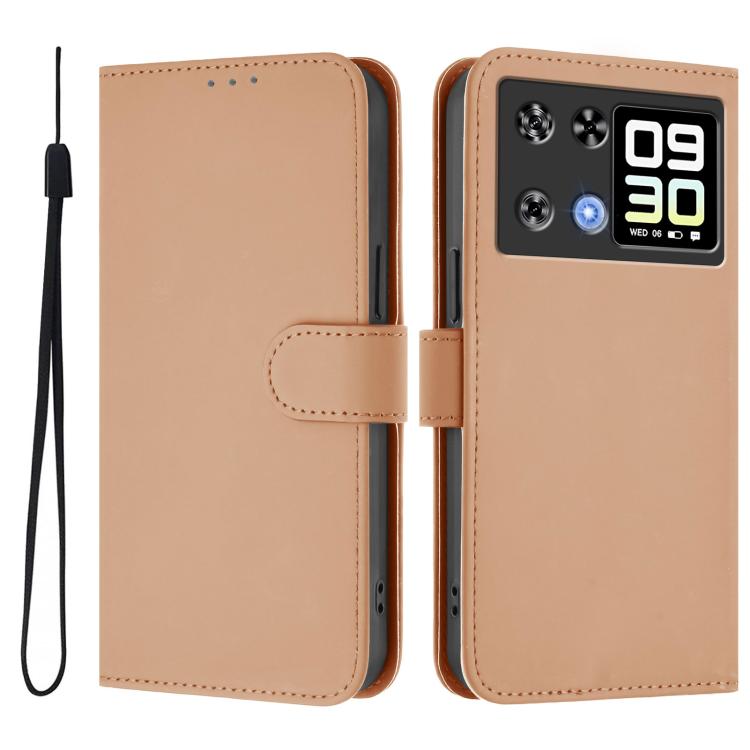 Skin Feel Solid Color Leather Phone Case with Lanyard, For Cubot A40, For Cubot P90