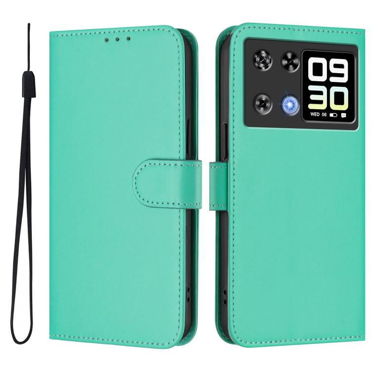Skin Feel Solid Color Leather Phone Case with Lanyard, For Cubot A40, For Cubot P90