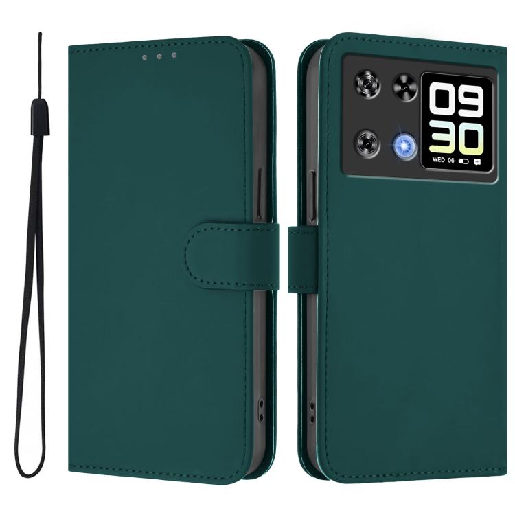Skin Feel Solid Color Leather Phone Case with Lanyard, For Cubot A40, For Cubot P90