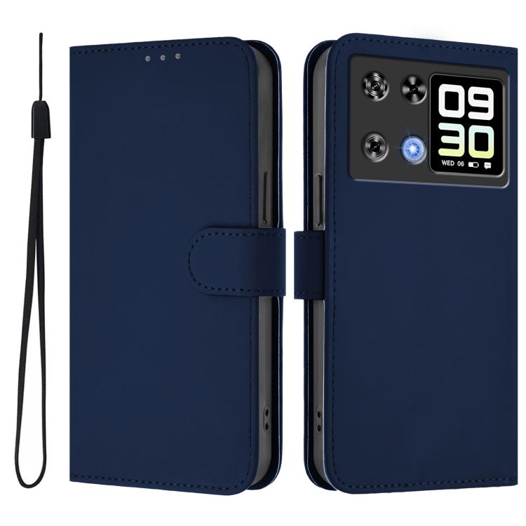 Skin Feel Solid Color Leather Phone Case with Lanyard, For Cubot A40, For Cubot P90