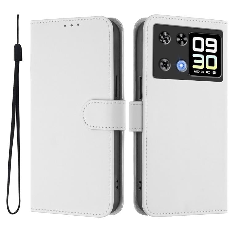 Skin Feel Solid Color Leather Phone Case with Lanyard, For Cubot A40, For Cubot P90